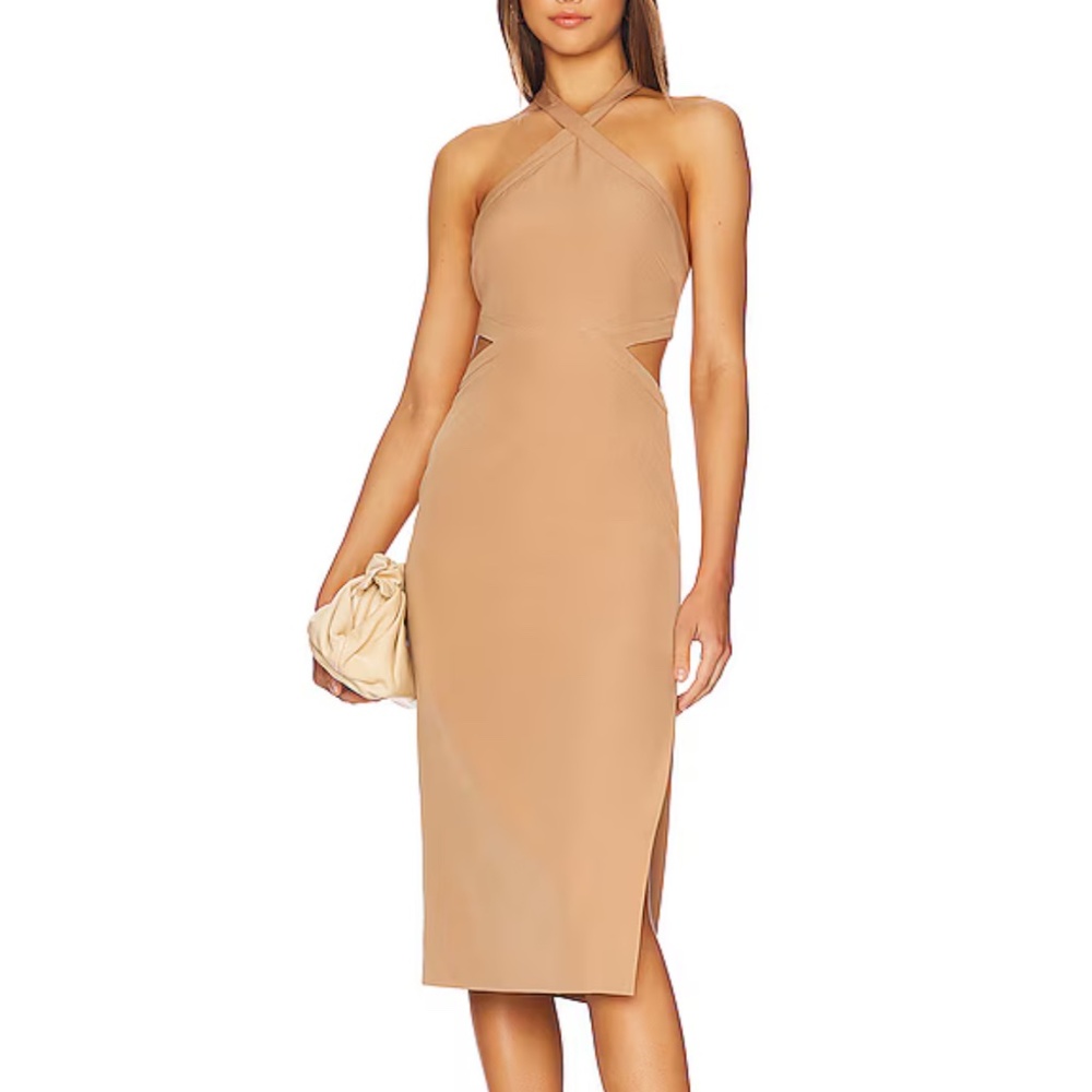 Bardot Midi Dress Halter